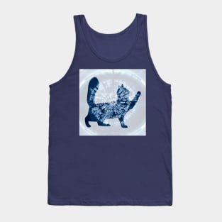 Kitty Cat Tie Dye Mandala Tank Top